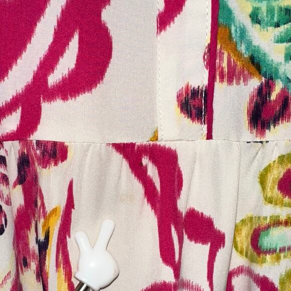 Umgee Colorful Paisley Collared Sleeveless A-Line Midi Dress Size Large - Picture 12 of 12